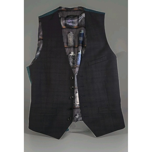 Ted Baker London Pippin W Vest Men's Size 4 (38R) | Modern Fit Wool Blend Woven - Picture 8 of 14